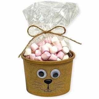 Zajíček Eko kelímek a celofánek - Mini Marshmellow - 50g