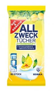 G&G Feuchte Allzwecktücher - univerzální čistící vlhčené ubrousky 80ks