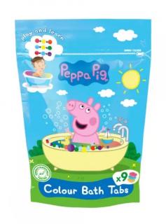 PEPPA PIG Colour Bath Tabs – doypack 9 x 16 g - barvící tablety do koupele