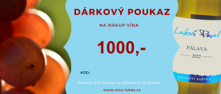 Vino Lukes | Dárkový poukaz 1000,-