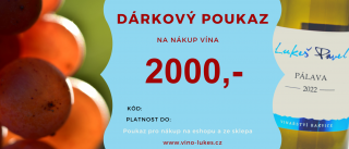 Vino Lukes | Dárkový poukaz 2000,-