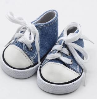 Modré boty tenisky converse pro panenku pro panenku American girl a Baby Born 43 cm