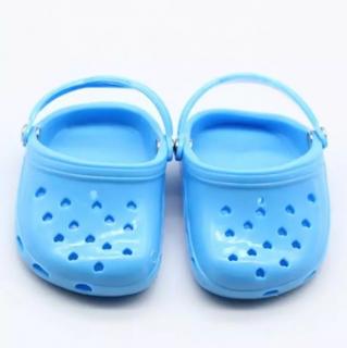 Modré crocsy pro panenku American girl a Baby Born 43 cm