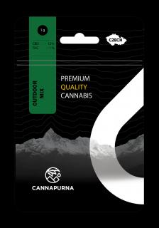 Cannapurna CBD květy konopí 12 % Outdoor FRESH mix - 1 % THC Hmotnost: 2 g