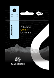 Cannapurna CBD květy konopí 14 % Cannatonic indoor - 1 % THC Hmotnost: 1 g