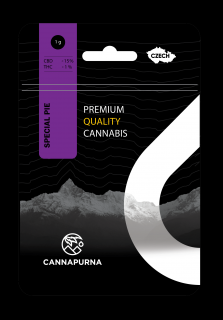 Cannapurna CBD květy konopí 15 % Special Pie outdoor - 1 % THC Hmotnost: 1 g