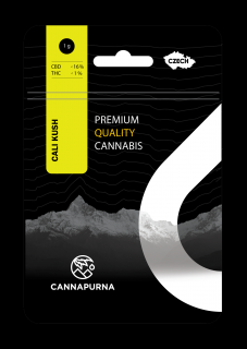 Cannapurna CBD květy konopí 16 % Cali Kush outdoor - 1 % THC Hmotnost: 1 g