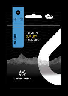 Cannapurna CBD květy konopí 80 % Icerock indoor - 0,2 % THC Hmotnost: 1 g