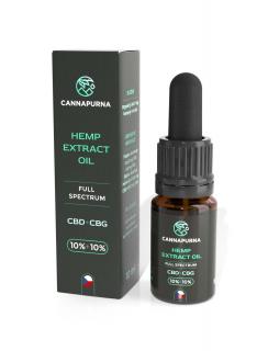 Cannapurna CBG konopný olej 10 % full spectrum  - THC 0,2 % (10 ml) příchuť - konopná Množství: 1