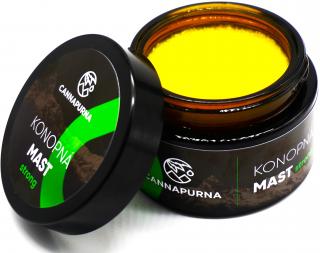 Cannapurna Konopná mast STRONG full spectrum - prémiový extrakt z konopí až 1000 mg, balení 50 ml