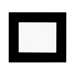 Vypínač Obzor DECENTE - PLEXI (komplet) Schéma zapojení: Vypínač jednopólový, řazení 1 (klasický vypínač), Varianty: Rám: Plexi černá, Kryt: bílý lesk