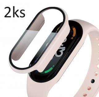 2ks Ochranný kryt pro Xiaomi Mi Band 7 - Narůžovělý