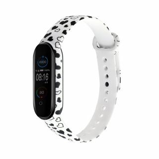 Mi Band 5/6 náhradní náramek - Černobílá srdce