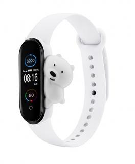 Mi Band 5/6 náhradní náramek Pro děti Bílý Medvídek