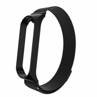 Milánský tah II pro Mi Band 3/4/5/6 - Magnetický (výprodej) Černá