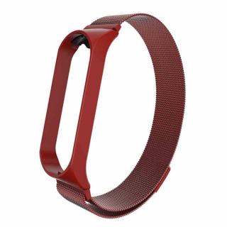 Milánský tah II pro Mi Band 3/4/5/6 - Magnetický (výprodej) Červená