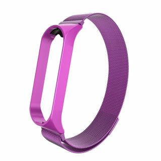 Milánský tah II pro Mi Band 3/4/5/6 - Magnetický (výprodej) Fialová