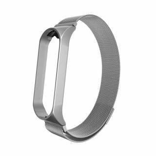 Milánský tah II pro Mi Band 3/4/5/6 - Magnetický (výprodej) Stříbrná