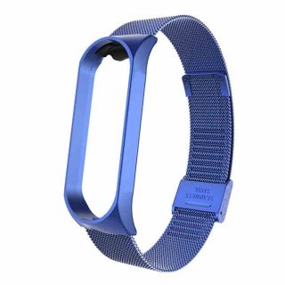 Milánský tah II pro Mi Band 3/4/5/6 - se zapínáním (výprodej) Tmavě fialová