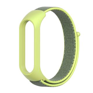 Nylon - Mi Band 5/6 náhradní náramek na suchý zip Jablečně zelená 1