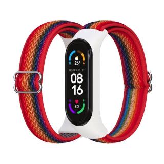 Nylon - Mi Band 5/6 náhradní náramek s přezkou Duha 2