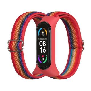 Nylon - Mi Band 5/6 náhradní náramek s přezkou Duha