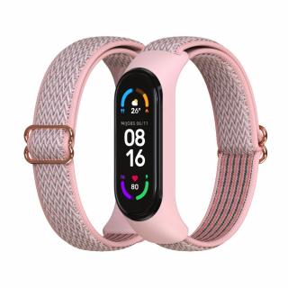 Nylon - Mi Band 5/6 náhradní náramek s přezkou Růžová