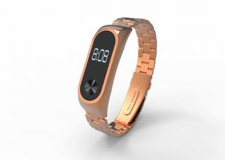 Xiaomi Mi Band 2 náhradní náramek - BO Chirurgická ocel Rose Gold