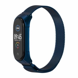 Xiaomi Mi Band 3/4/5/6 Milánský tah magnetický náhradní náramek Modrá