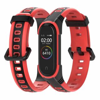 Xiaomi Mi Band 3/4 náhradní náramek - Design Černá-červená