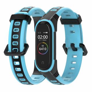 Xiaomi Mi Band 3/4 náhradní náramek - Design Černá-tyrkys