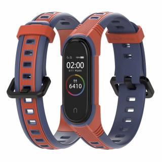 Xiaomi Mi Band 3/4 náhradní náramek - Design Oranžová-modrá