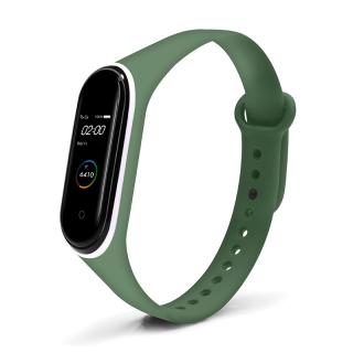 Xiaomi Mi Band 3/4 náhradní náramek Dvoubarevný Army zelená-bílá