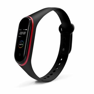 Xiaomi Mi Band 3/4 náhradní náramek Dvoubarevný Černo-červený