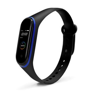 Xiaomi Mi Band 3/4 náhradní náramek Dvoubarevný Černo-modrý