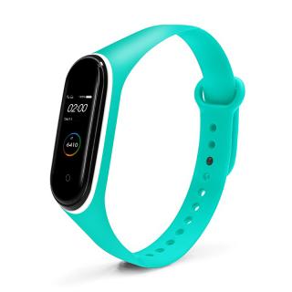 Xiaomi Mi Band 3/4 náhradní náramek Dvoubarevný Cyan-bílá