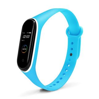 Xiaomi Mi Band 3/4 náhradní náramek Dvoubarevný Tyrkys-bílá