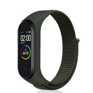 Xiaomi Mi Band 3/4 náhradní náramek Nylon Army-zelená