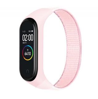 Xiaomi Mi Band 3/4 náhradní náramek Nylon Lehce růžová