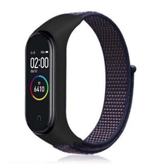 Xiaomi Mi Band 3/4 náhradní náramek Nylon Tmavě-modrá-struktura