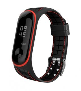 Xiaomi Mi Band 3/4 náhradní náramek Texturovaný Lines, Červená