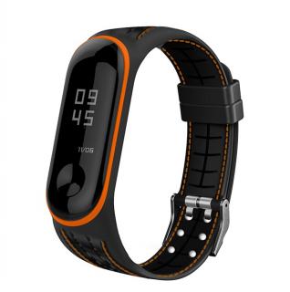 Xiaomi Mi Band 3/4 náhradní náramek Texturovaný Lines, Oranžová