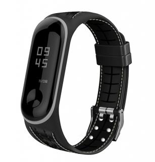 Xiaomi Mi Band 3/4 náhradní náramek Texturovaný Lines, Šedá