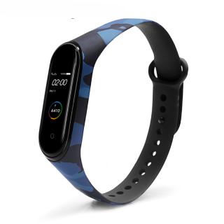 Xiaomi Mi Band 3/4 náhradní náramky - Kamufláž (maskáč) Modrá