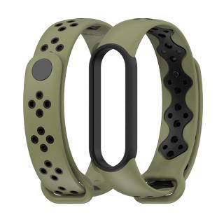 Xiaomi Mi Band 5/6 náhradní náramek - Dvoubarevný sportovní Army Green