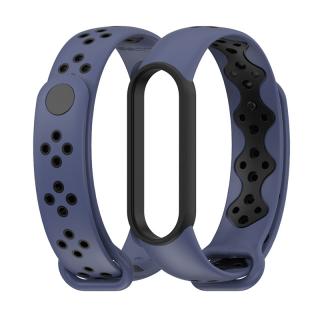 Xiaomi Mi Band 5/6 náhradní náramek - Dvoubarevný sportovní Navy blue