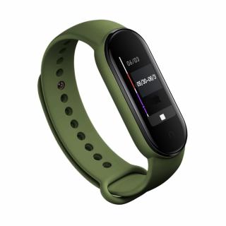 Xiaomi Mi Band 5/6 náhradní náramek - Jednobarevný Army zelená