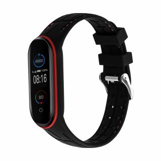 Xiaomi Mi Band 5/6 náhradní texturovaný náramek Armory, Červená