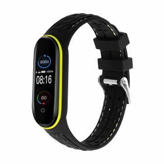 Xiaomi Mi Band 5/6 náhradní texturovaný náramek Lines, Zelená