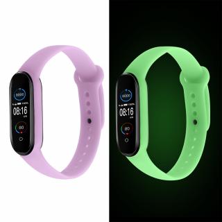 Xiaomi Mi Band 5/6 svítící náhradní náramek Fialová